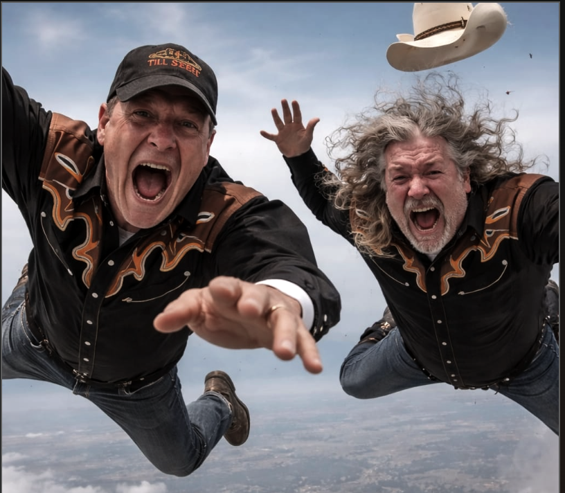 The Wild Tremolos volant sobre el paisatge, imatge promocional de la gira